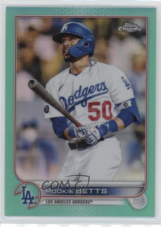 2022 Topps Chrome Aqua Refractor 47/199 Mookie Betts #100 09br