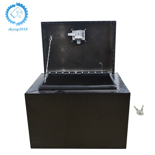 24x17x18 Truck Pickup Bed Aluminum Black Tool Box Trailer Storage w/ Lock Key - Bild 2 von 13