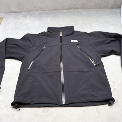 GoLite Jacket Men Medium Black Softshell Fleece Lined Wind Rain Full Zip Outdoor