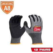 Milwaukee Tool 48-73-7020B Cut Protection Dipped Gloves,  Cut Level A8 , Dipped