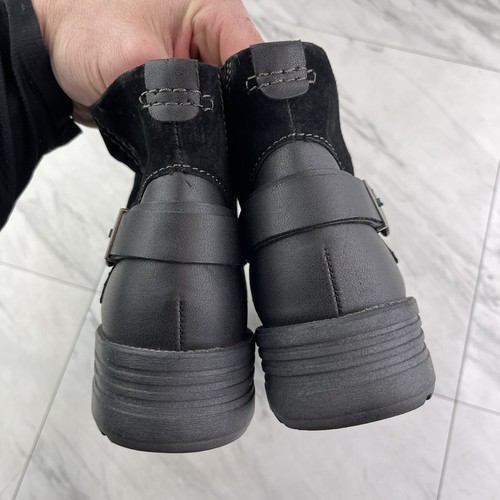 •Earth Origins Stiefel Damen 7 Paige Stiefeletten schwarz Leder seitlicher Reißverschluss bequem - Bild 8 von 16