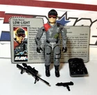 GI Joe Low Light 1986 v1 *100% COMPLETE w/bipod & File Card, Near Mint!* Vintage
