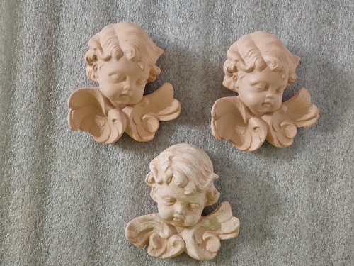 Ángeles hechos a mano de terracota, jabonera, cesta, 5 piezas en total, hechos de colección - Imagen 8 de 23
