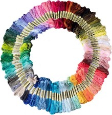 Friendship Bracelet String 50 Skeins Rainbow Color Embroidery Floss Cross Stitch