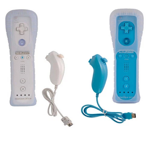 Built in Motion Plus Remote Controller &Nunchuck for Nintendo Wii /Wii U Console