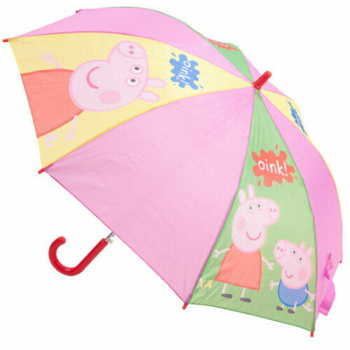 Ombrello Bambina Con Maniglia Cartone Cartoon Peppa Pig Ombrellino Pioggia - Foto 1 di 1