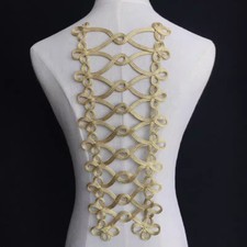 Uniform Knot Buttons Applique Patches Clothing Cord Banquet Accessory Costume
