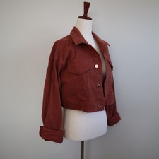 Dl1961 X Marianna Hewitt Annie Relaxed Vintage Ultra Cropped Denim Jacket Size S