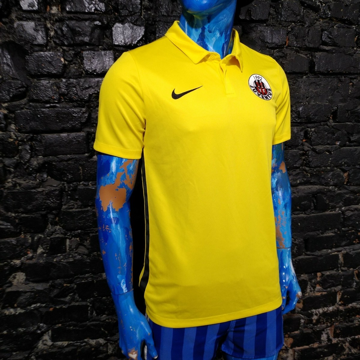 Juventus 1992 Training Jersey Polo Shirt Yellow Nike Polyester
