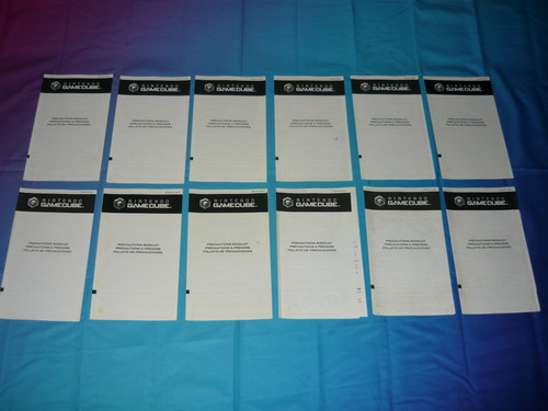 Lot of 12 Genuine Nintendo GameCube Precautions Booklet Health and Safety Used