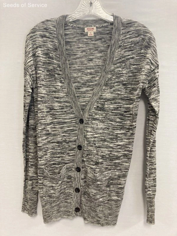Mossimo Gray Long Sleeve V-Neck Cardigan Sweater Womens S | eBay