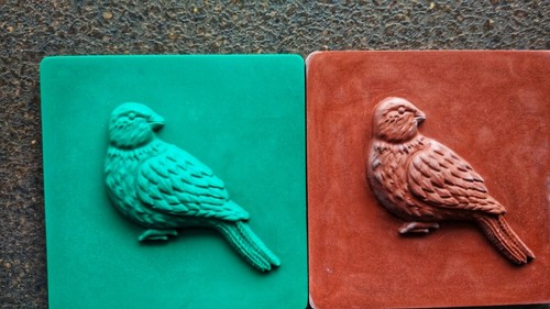 Silicone mold for 3d tiles with pigeon bird applique 9.8*9.8cm / DIY tiles - Picture 3 of 11