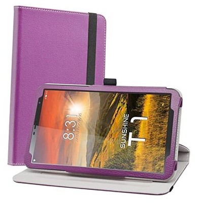 360 Degree Rotation Stand PU with Cute Pattern for Sunshine T1 Elite/NUU Purple