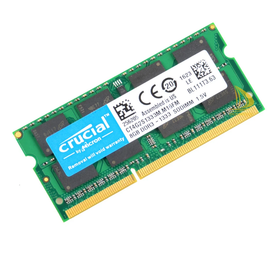 New 4PCS DDR3 8GB Crucial 2Rx8 PC3-1333S SODIMM Laptop Memory RAM 1.5V 204PIN %g - Image 3 of 4