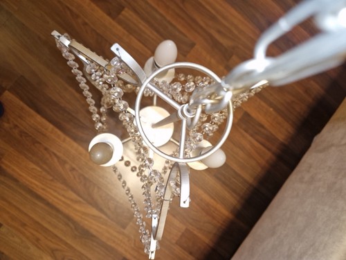 Kronleuchter mit Glitzersteinen, IKEA, silber - Bild 4 von 11