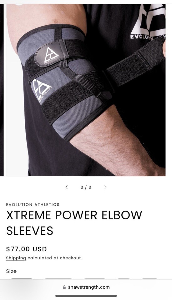 Brian Shaw Xtreme Power Elbow Sleeves Evolution Athletics eBay