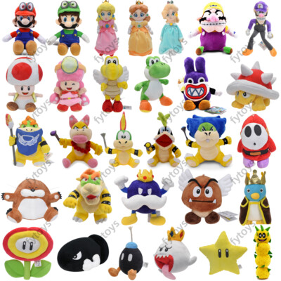 Lot Rare De Peluches Takara Super Mario Kart 1993 - Yoshi, Bowser, Luigi, Koopa Troopa