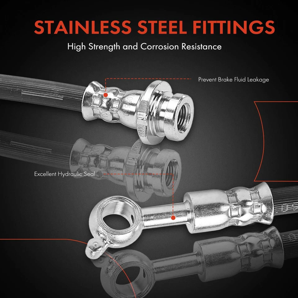 Manguera hidráulica de freno exterior trasera 2 piezas para Nissan NV1500 2012-2019 NV2500 NV3500 Foto 4 de 4