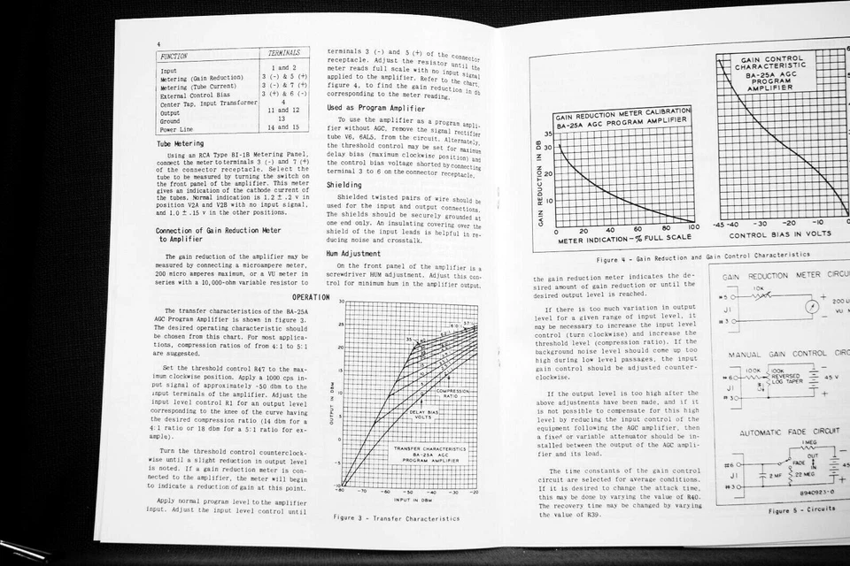 RCA BA-25 tube compressor limiter service and user manual reprint - Image 2 of 4