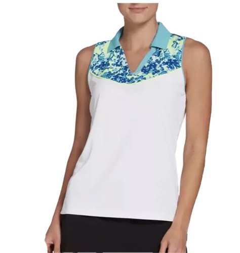 slazenger women's tech sleeveless golf polo