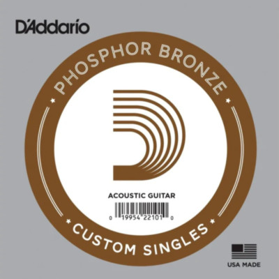 D'Addario einzelne Saiten für Akustikgitarre Saite Phosphor Bronze - Messgeräte 22-56