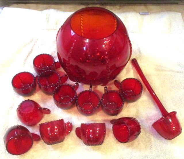 New Martinsville Glass Company RADIANCE Pattern DEPRESSION GLASS PUNCH