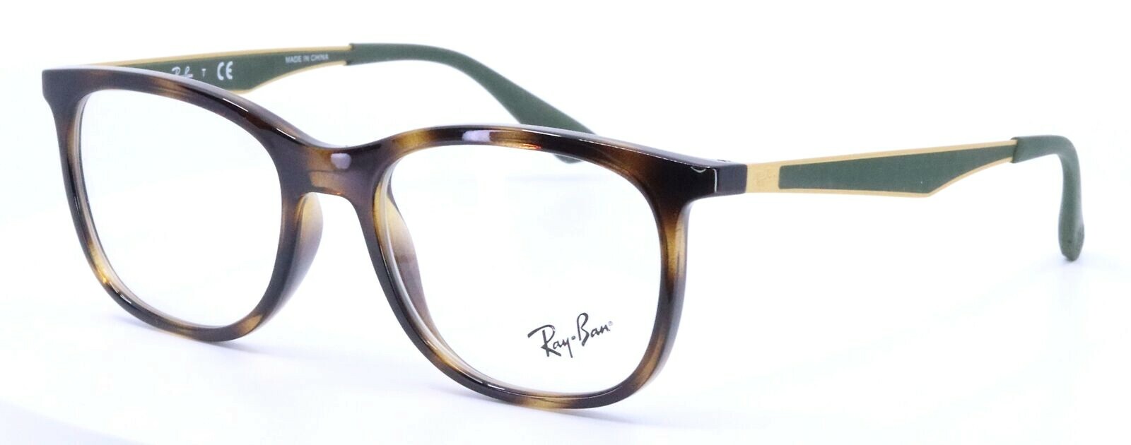 RAY-BAN RB 7078 5850 Havana Square Full Rim Eyeglasses Frame 51-18-145 Wysoko oceniane krajowe