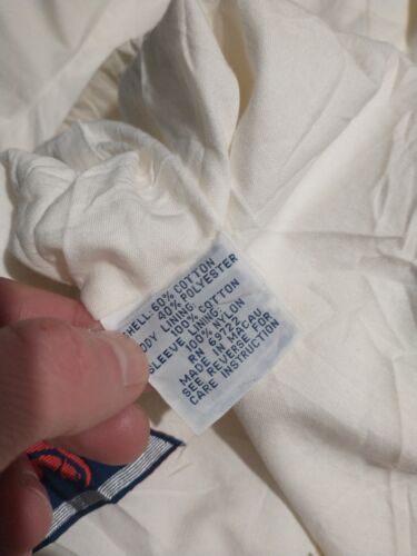 Mighty Mac Men's Vintage White Raincoat Utility Field Style Size M Hooded Size M - Picture 7 of 11