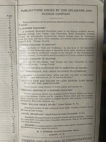 1927 D&H Time Tables Delaware and Hudson Railway Map Montreal Ltd USA Canada USA - Picture 10 of 16