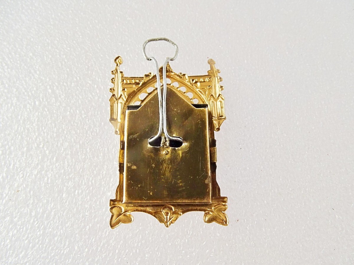 Antique Old Small Traveling icon of St. John of Rila,Tin Oklad