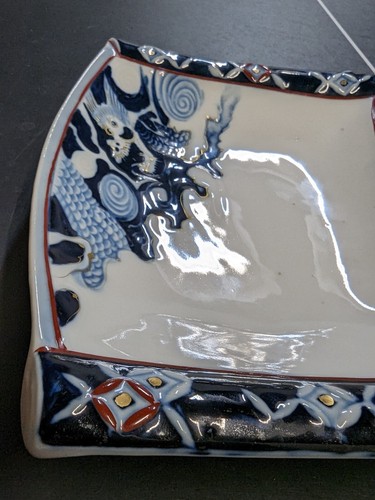 ⭐XTRA RARE⭐ Dragon Art Japanese Imari Plate Dish Bowl Kutani Kakiemon Porcelain - Picture 2 of 9
