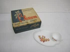 Vtg NIB MCM Federal Glass Blossom 8 Piece Snack Set 4 Plates & 4 Cups Floral