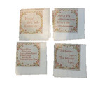 New SAMPLER NAPKINS box. Luncheon 1950s. 5 styles. Needlepoint APPLE PIE Kissing — photo 3