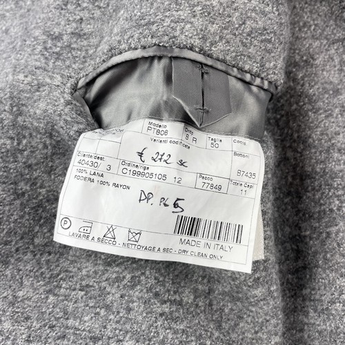Belvest Light Gray Mens Pure Wool Topcoat Size Mens 40R NWT - Picture 6 of 7