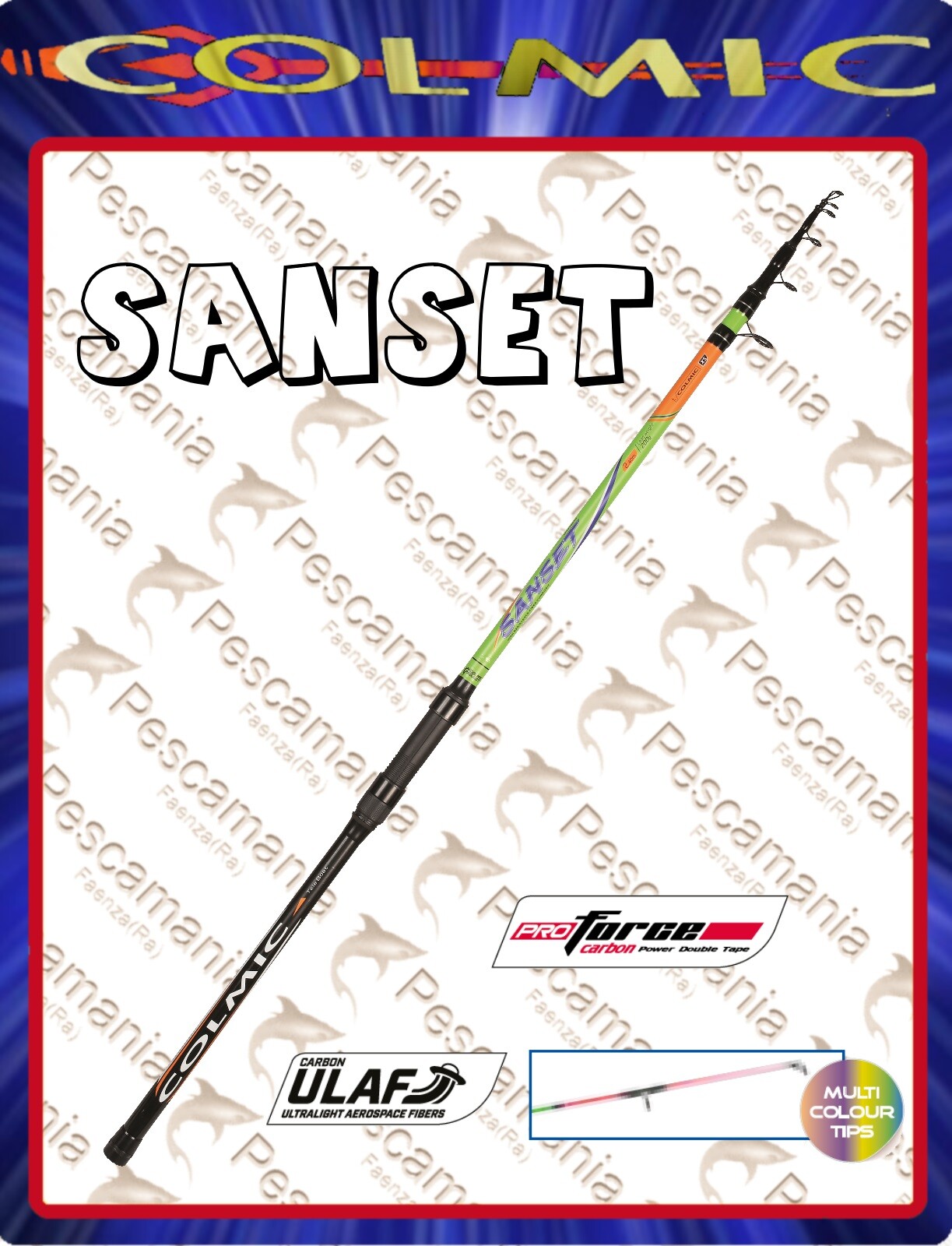 Canna colmic SANSET barca bolentino mt. 3.00 200gr.