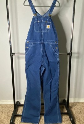 carhartt blue jean overalls
