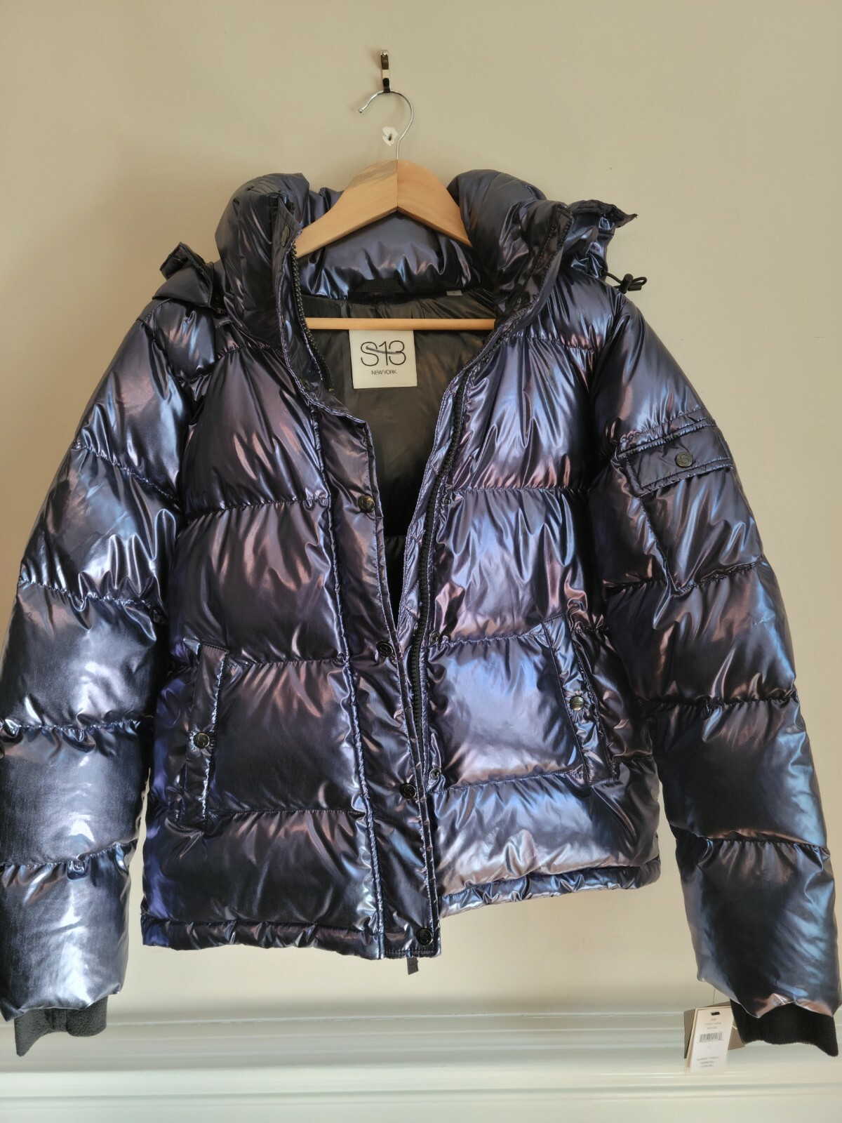 S13 Womens Kylie Metallic Hooded Down 
