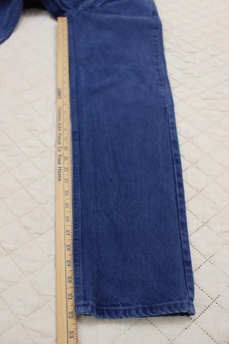 Vintage calvin klein women size 29/34 blue denim tapered jeans USA union made - Picture 11 of 15
