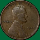 1909-VDB Lincoln Wheat Cent Very Fine VF Coin #33726
