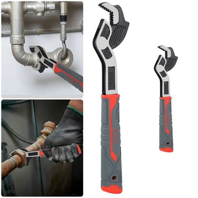 2x Self-locking Plumbing Wrenches Adjustable 9/32'' to 1 3/8'' Pipe & Nut Tool Kit