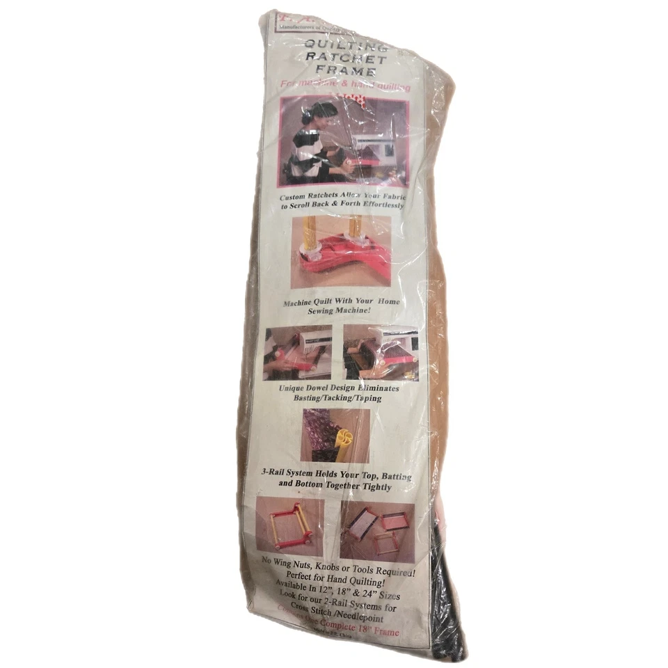 Quilting Ratchet Frame 18" Machine And Hand Quilting Crafts F.A. Edmunds Co Vtg - Image 2 of 4