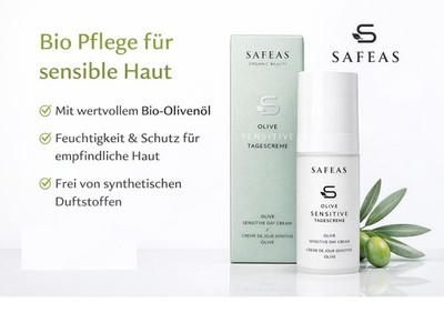 SAFEAS Olive Sensitive Tagescreme Bio Gesichtscreme empfindliche Haut 50ml