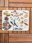 Vintage Costume Jewelry Lot – Necklace, Earrings, Brooches, Real Stones And More