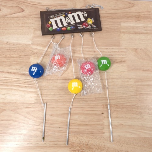 M&M's M & M's Candy Ceramic Windchime Wind Chime Mobile Double Sided NOS