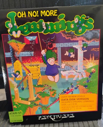 Oh No! More Lemmings; Atari ST; CIB; DATA DISK VERSION Requires Original Disk