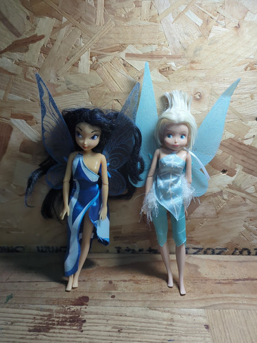 Disney Fairies Silvermist & Periwinkle Flutter Wings Doll 2011 Disney Store - Picture 1 of 7
