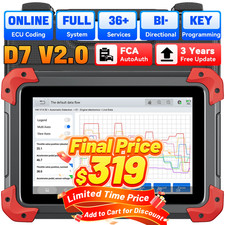 XTOOL D7 V2.0 Auto Full System Scan Tool Bidi...