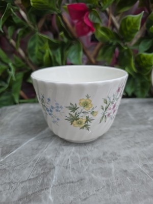 Vintage Minton Spring Valley Floral Rippled Wild Flower Offen Zuckerdose 4xH3''