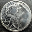BULL AND BEAR MARKET GSM SILVER Round  1 Oz .999