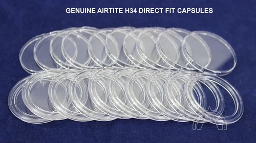 10 Genuine Airtite 34mm Direct Fit Coin Capsules for US Gold $20 Double Eagle